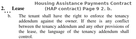 Housing Assistance Payments Contract (HAP contract)
